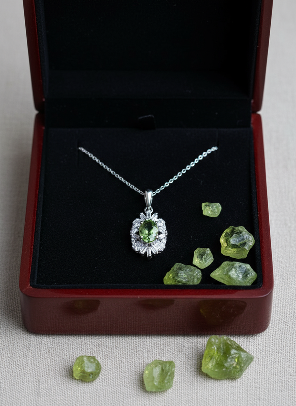 خرید گردنبند زبرجد گالری نقره بقیع