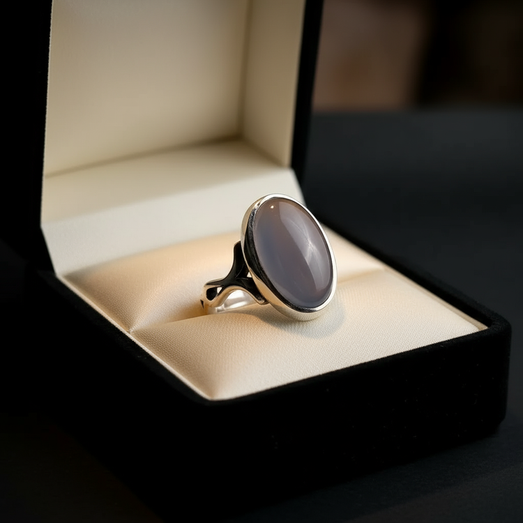 انگشتر مردانه نقره عیار ۹۲۵ با عقیق کبود