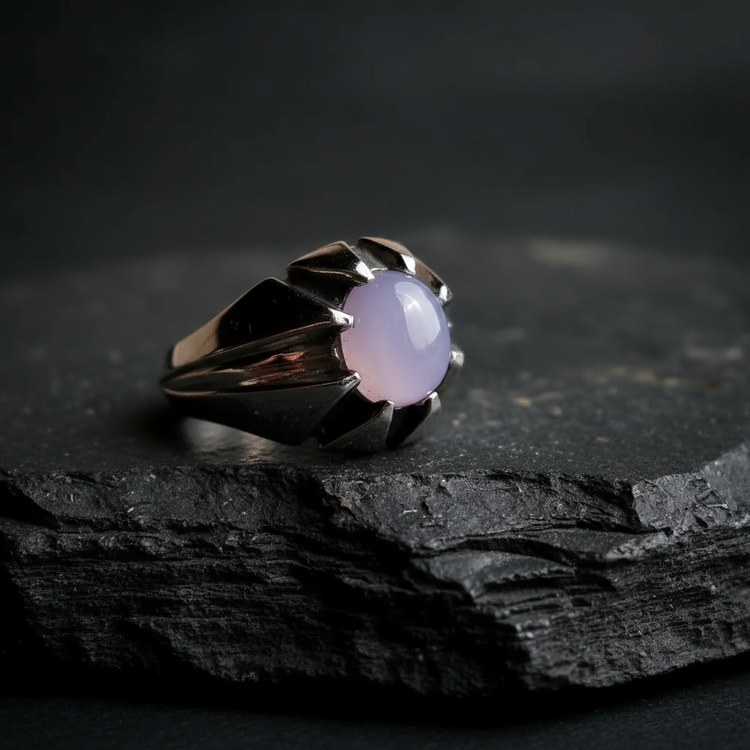 خرید انگشتر مردانه با سنگ عقیق یمن عیار ۹۲۵ کیفیت بالا