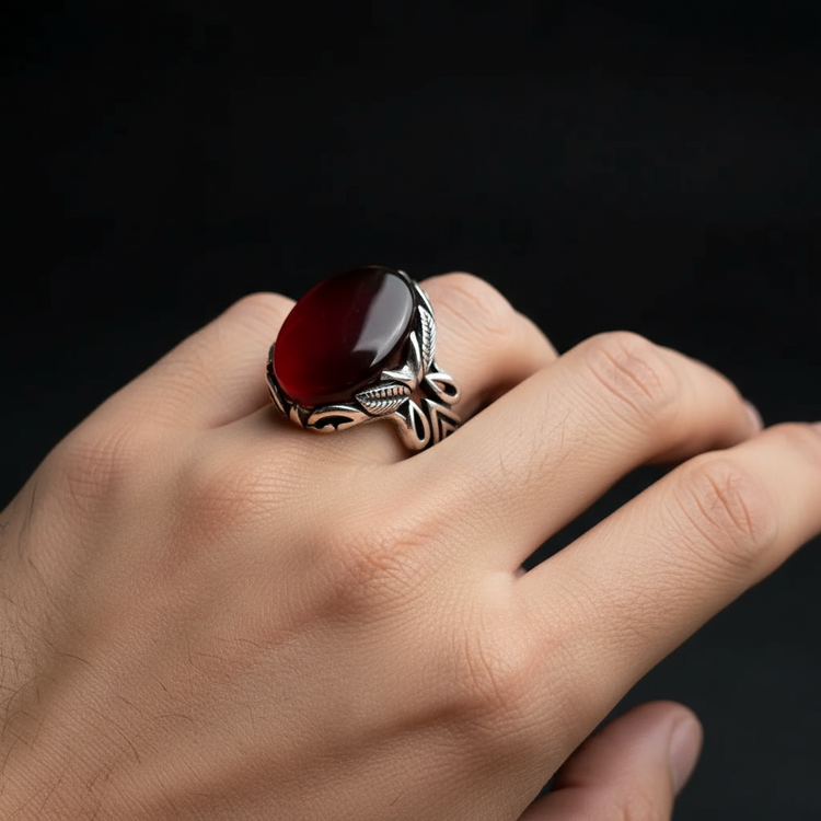 خرید انگشتر مردانه عقیق