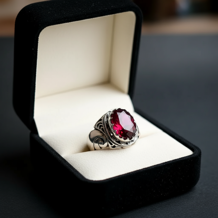 انگشتر مردانه یاقوت سرخ