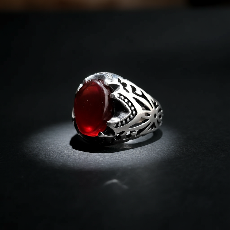 خرید انگشتر مردانه عقیق یمن