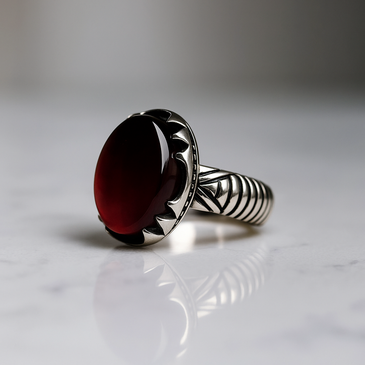 انگشتر نقره عیار ۹۲۵ مردانه طرح صفوی