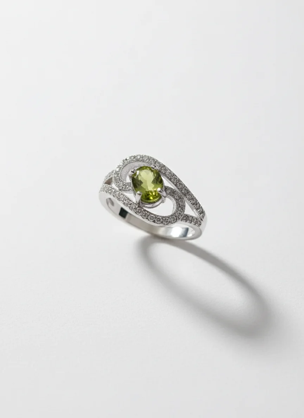 انگشتر نقره زنانه زبرجد