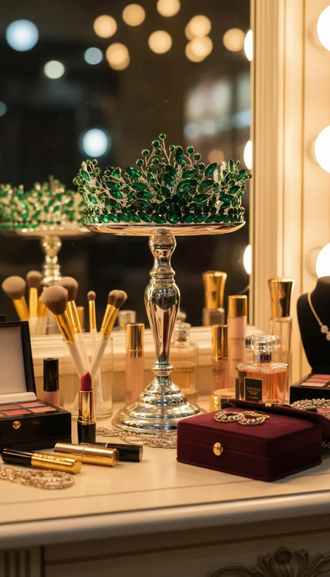 تاج سلطنتی دستساز با نگین های زینتی اصل