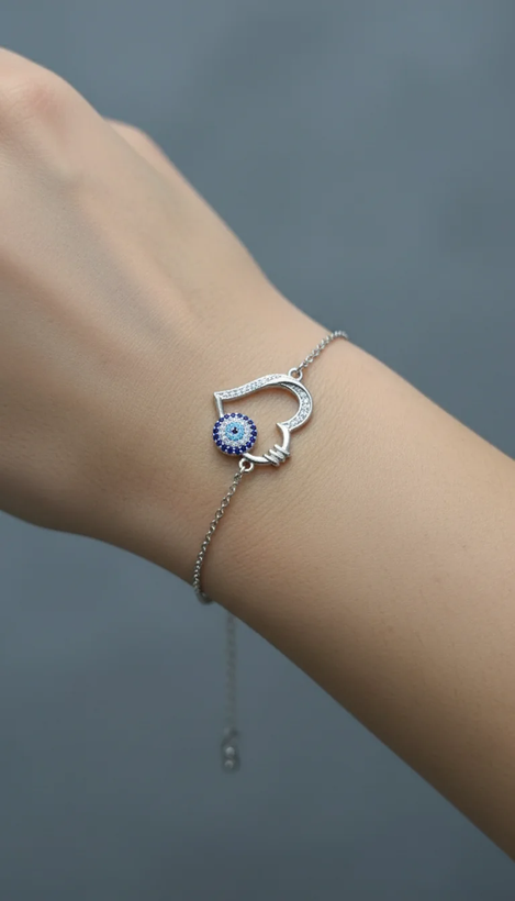 دستبند نقره زنانه عیار ۹۲۵