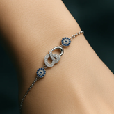 دستبند نقره زنانه عیار ۹۲۵