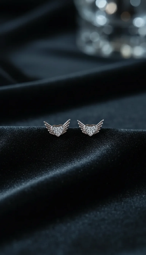 گوشواره زنانه عیار ۹۲۵ آبکاری رادیوم