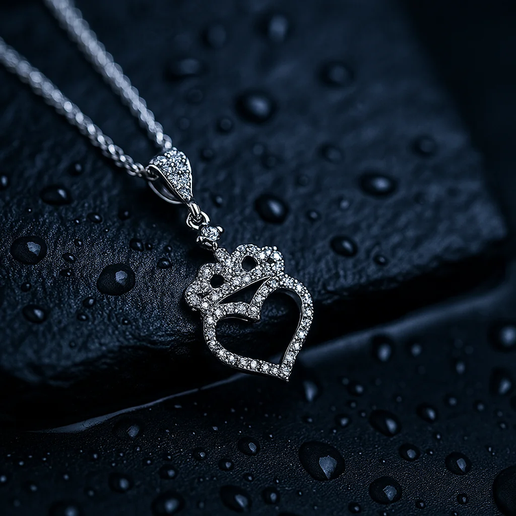 گردنبند مینمال زنانه نقره ۹۲۵ آبکاری رادیوم