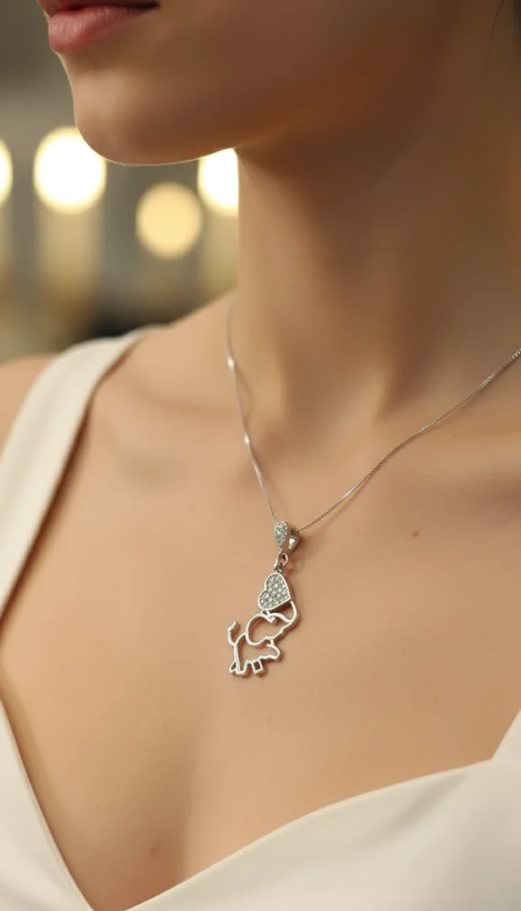 گردنبند مینیمال نقره عیار ۹۲۵ آبکاری رادیوم