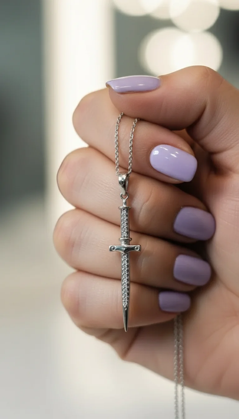 گردنبند مینیمال نقره ۹۲۵ آبکاری رادیوم