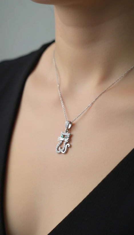 گردنبند مینیمال زنانه آبکاری رادیوم