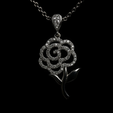 گردنبند مینیمال زنانه نقره طرح گل نگیندار