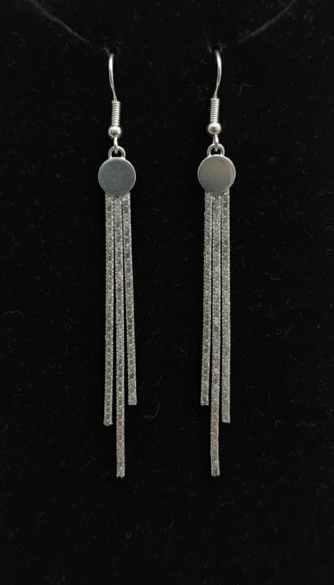 گوشواره نقره زنانه طرح گرد