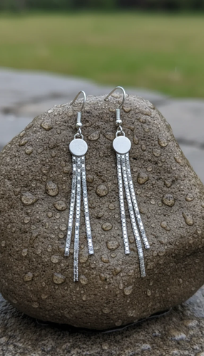 گوشواره نقره زنانه عیار ۹۲۵ آبکاری رادیوم