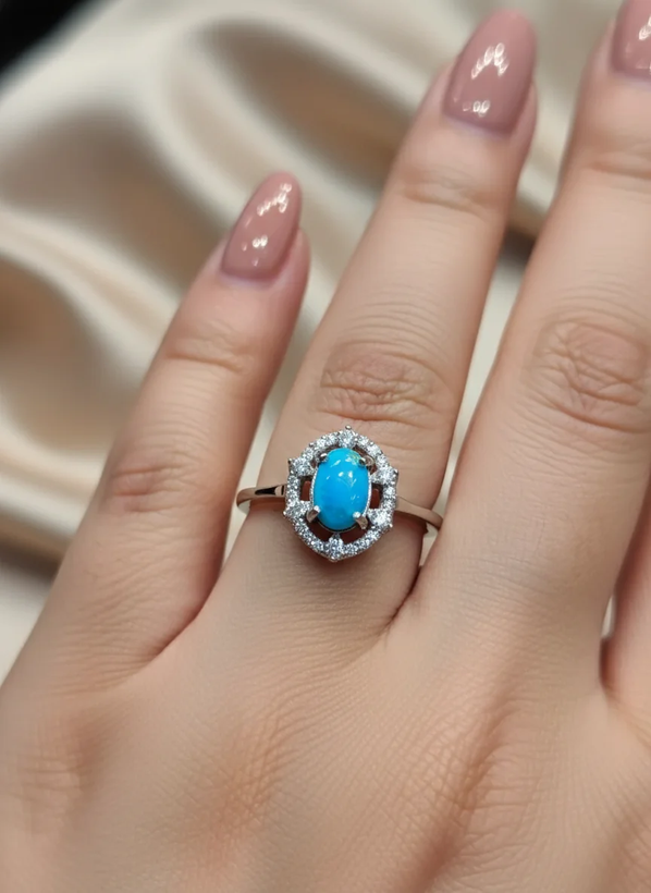 انگشتر نقره زنانه ۹۲۵ آبکاری رادیوم