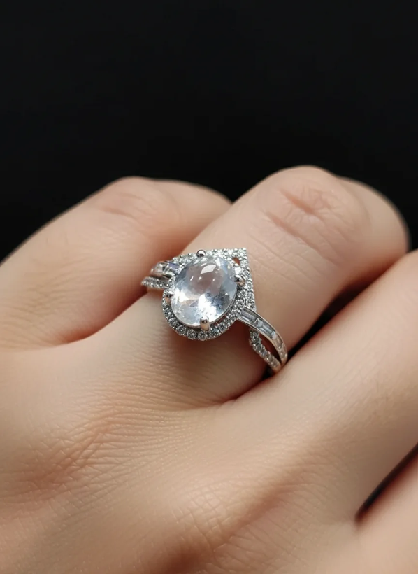 انگشتر نقره زنانه سنگ در نجف