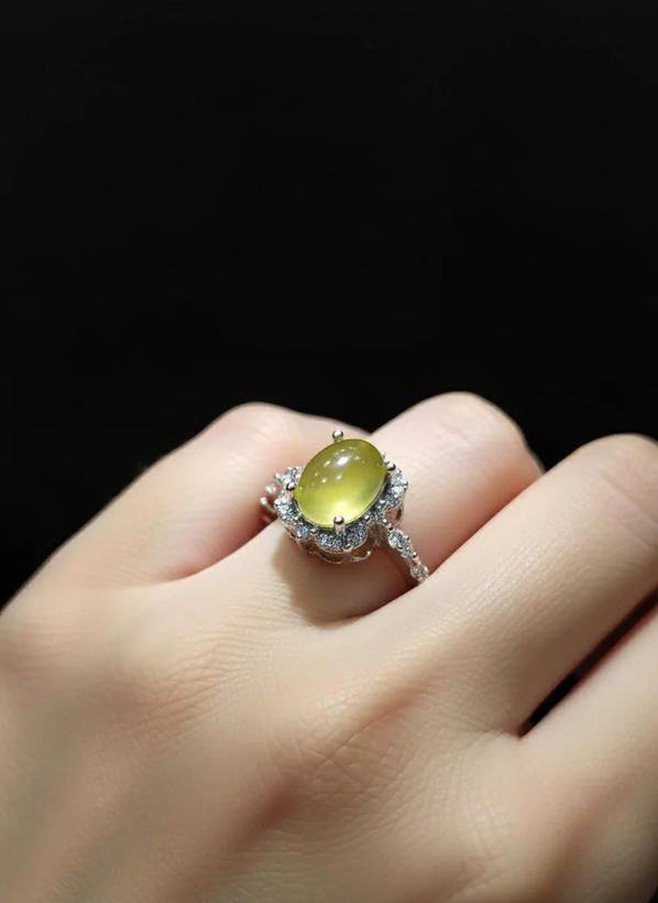 انگشتر نقره زنانه با سنگ عقیق و زرد