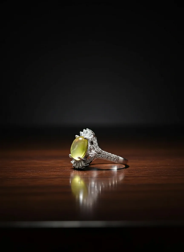 انگشتر نقره زنانه آبکاری شده