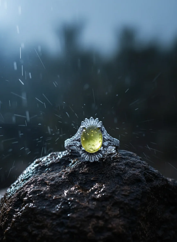 انگشتر نقره زنانه عقیق زرد