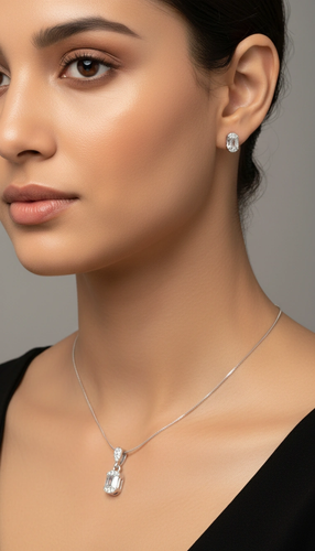 نیم ست نقره زنانه مینیمال