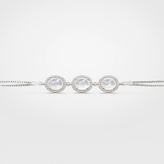 خرید دستبند سه نگینه در نجف زنانه از گالری نقره بقیع