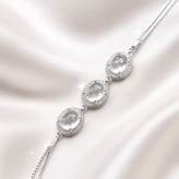 خرید دستبند سه نگینه در نجف زنانه از گالری نقره بقیع