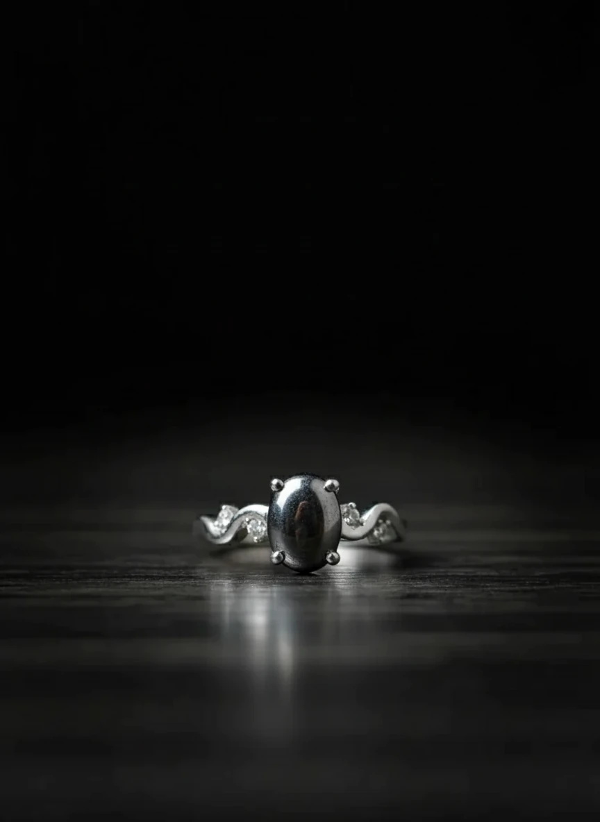 خرید انگشتر حدید صینی زنانه از گالری  نقره بقیع