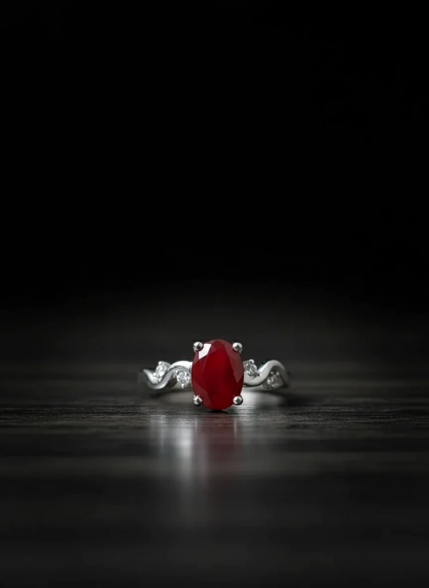 خرید انگشتر یاقوت سرخ زنانه از گالری  نقره بقیع