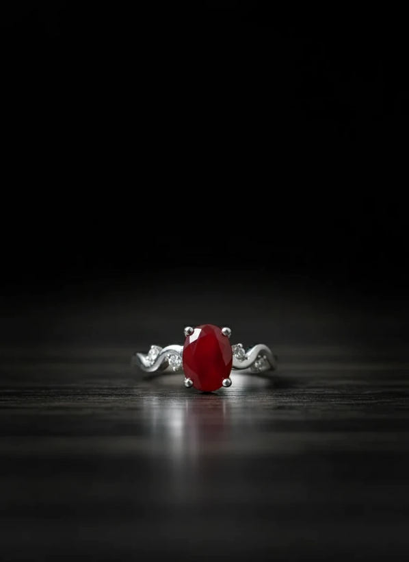 خرید انگشتر یاقوت سرخ زنانه از گالری نقره بقیع