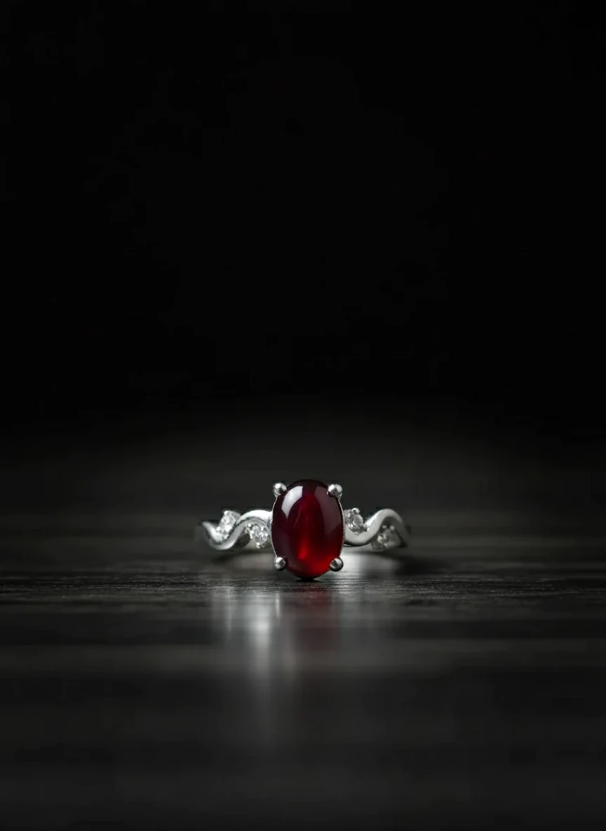 خرید انگشتر عقیق سرخ زنانه از گالری  نقره بقیع