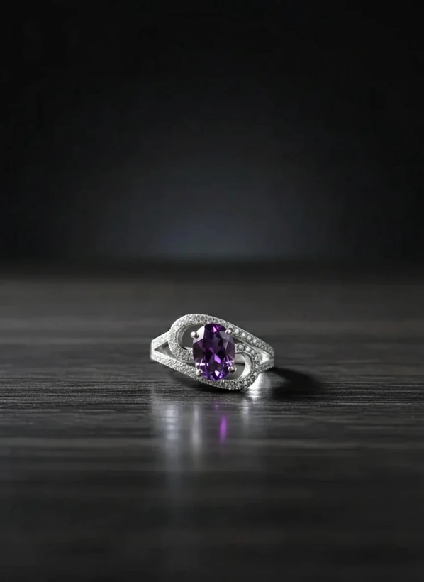 انگشتر نقره زنانه آمیتیس