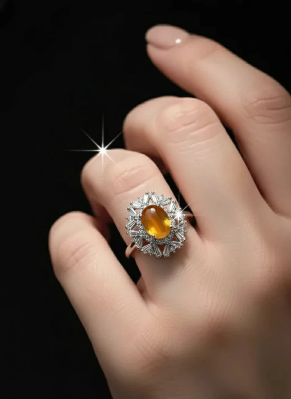 انگشتر نقره زنانه عقیق پرتغالی یمن