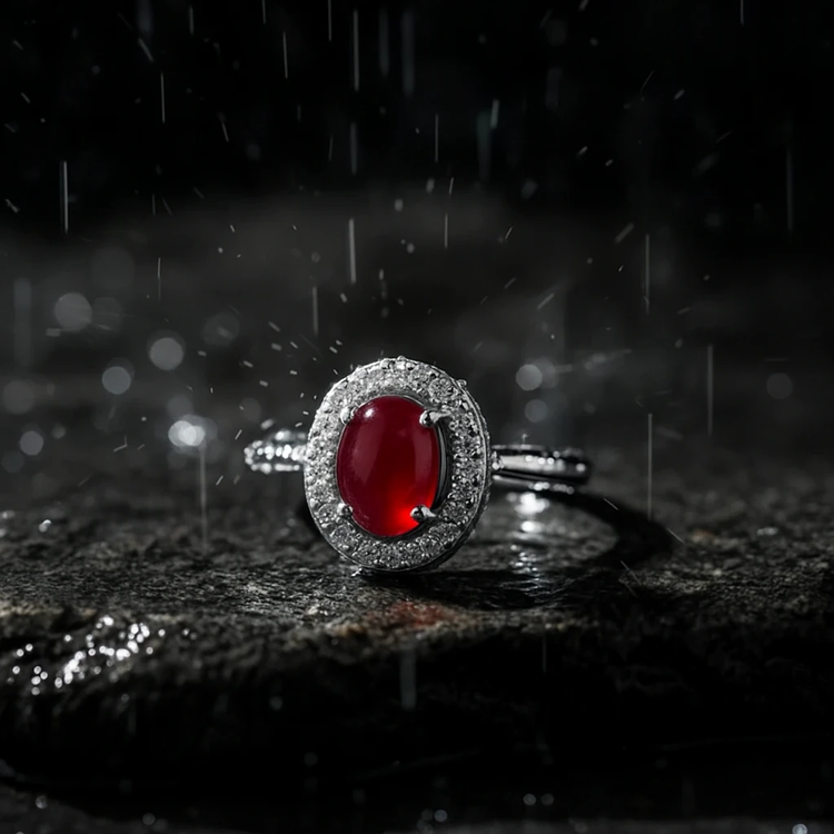 انگشتر نقره زنانه عقیق سرخ