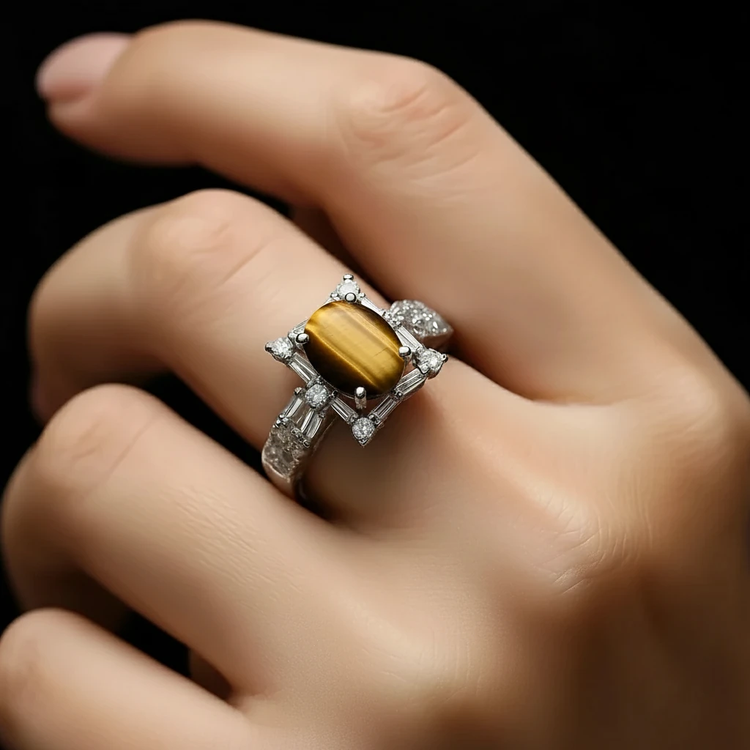 انگشتر نقره زنانه تایگر