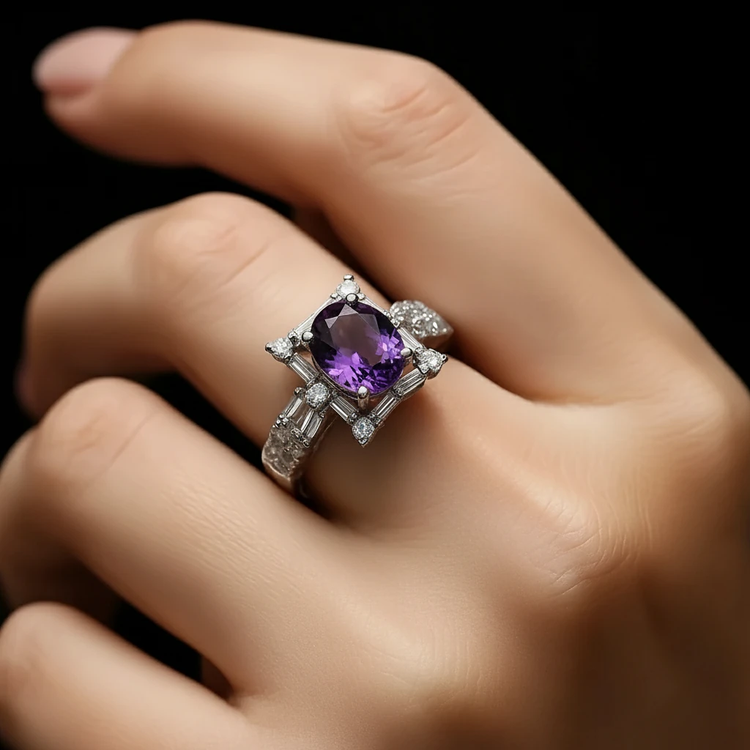 انگشتر نقره زنانه آمیتیس