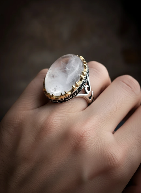 خرید انگشتر مردانه سنگ در نجف از گالری نقره بقیع