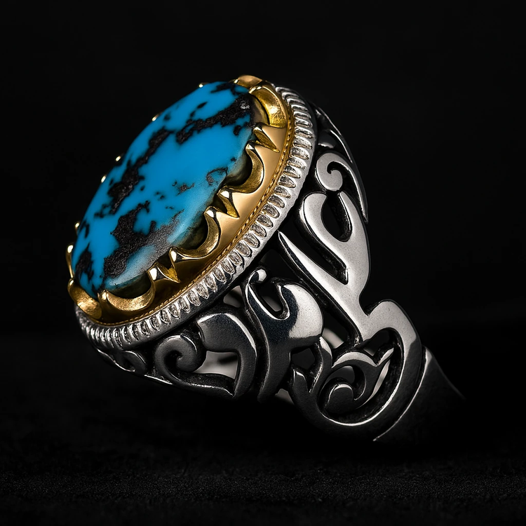 انگشتر مردانه فیروزه نیشابور