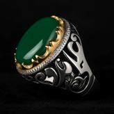 انگشتر مردانه عقیق سبز