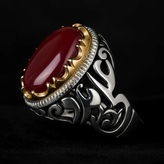 انگشتر مردانه عقیق سرخ