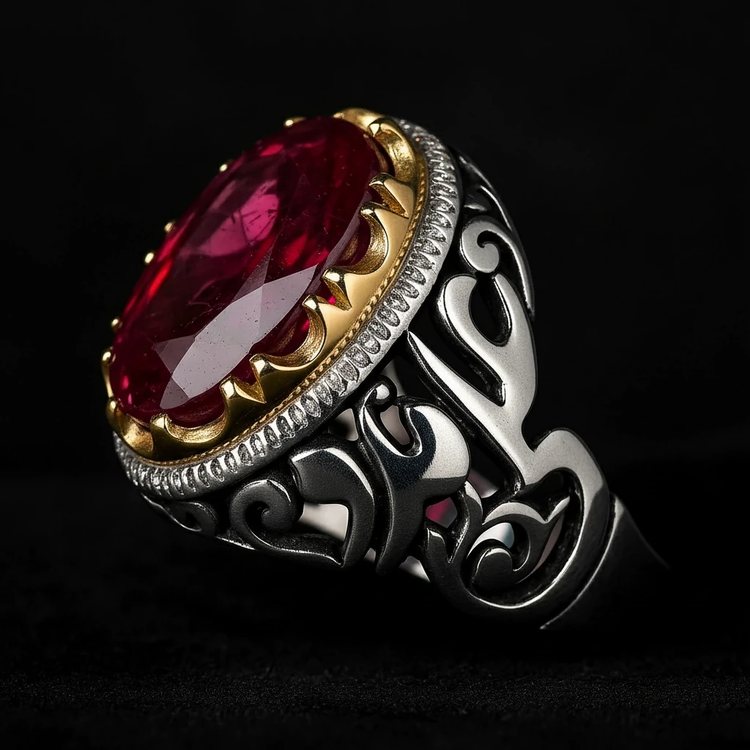 انگشتر مردانه یاقوت