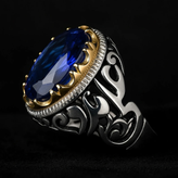 انگشتر مردانه یاقوت کبود