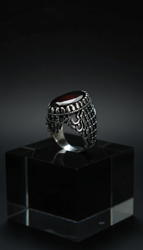 انگشتر مردانه عقیق سرخ