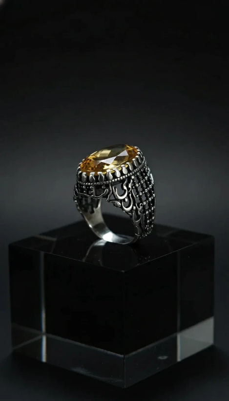 انگشتر مردانه سیترین