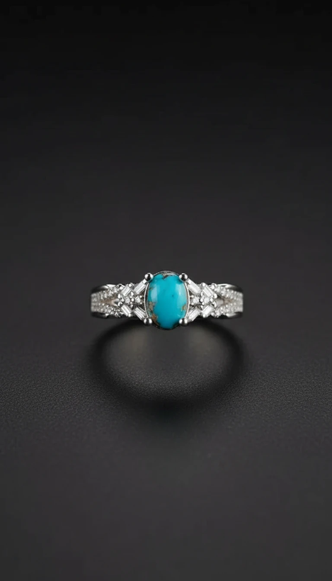 خرید انگشتر زنانه فیروزه نیشابور