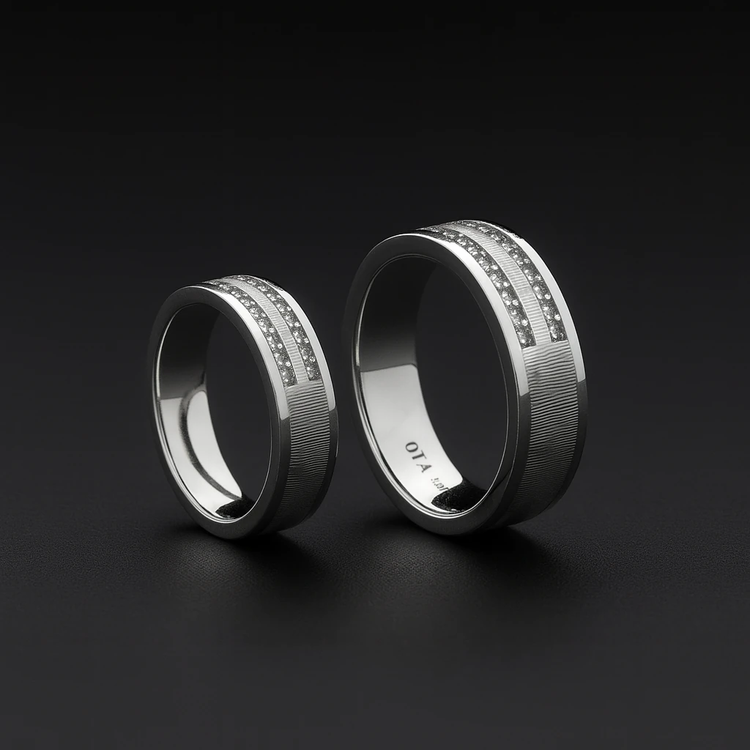 خرید حلقه ست نقره آبکاری رادیوم با کیفیت بالا