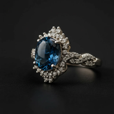 خرید انگشتر زنانه با سنگ توپاز لندن