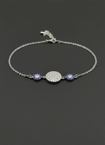 خرید دستبند زنانه طرح گرد و چشم و نظر