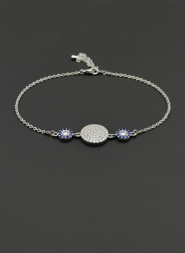 خرید دستبند زنانه طرح گرد و چشم و نظر