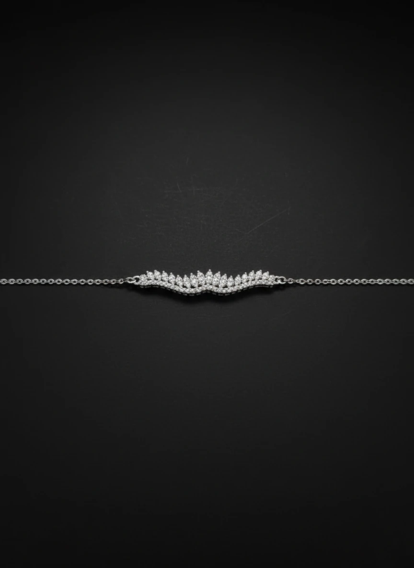 خرید دستبند نقره طرح تاج